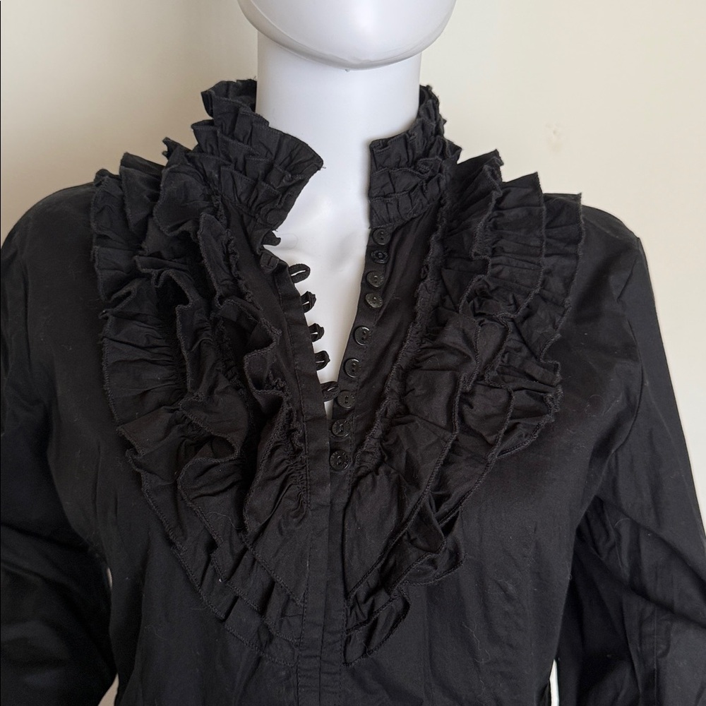 Black Ruffle Top - S - Picture 4 of 7